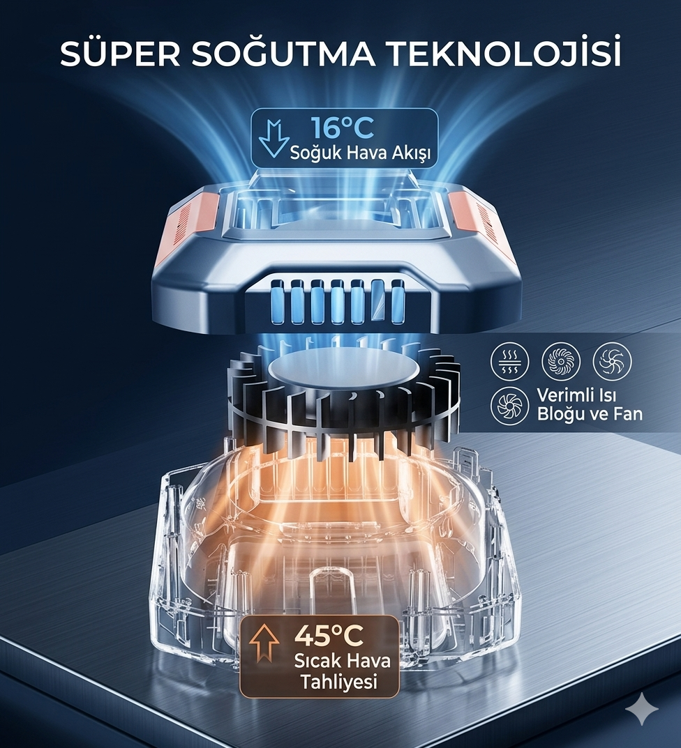 Taşınabilir USB Bel Tipi Askılı Fan (Güçlü Taşınabilir Vantilatör)