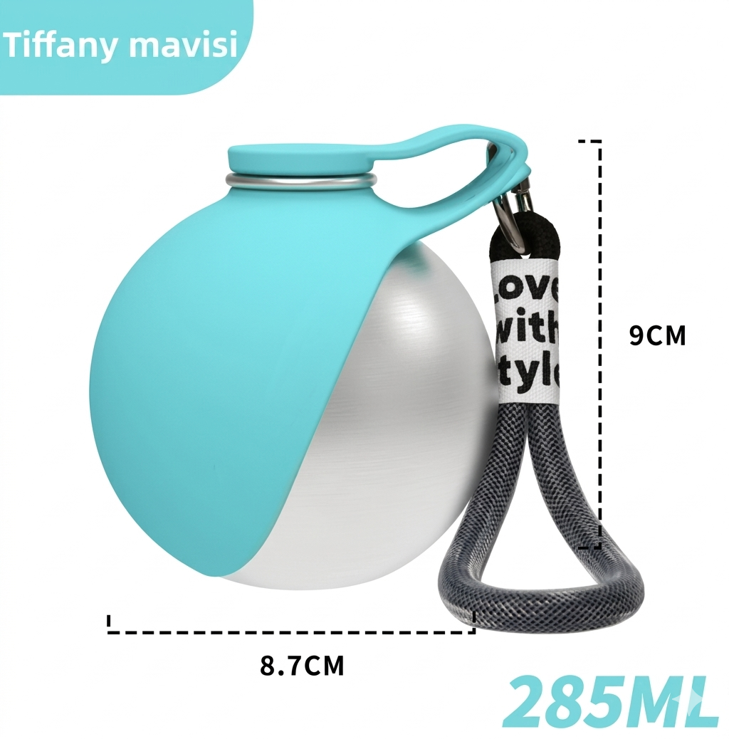 Taşınabilir Köpek Su Şişesi ve Katlanabilir Matara - 285 ml